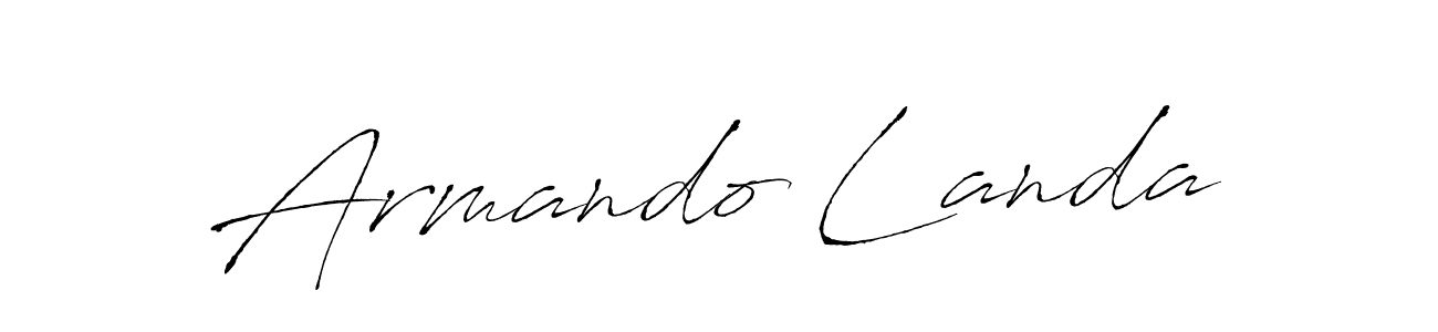 Make a beautiful signature design for name Armando Landa. With this signature (Antro_Vectra) style, you can create a handwritten signature for free. Armando Landa signature style 6 images and pictures png