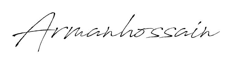Discover the perfect balance of readability and style for Armanhossain with Antro_Vectra font. Create your dream signature today. Armanhossain signature style 6 images and pictures png