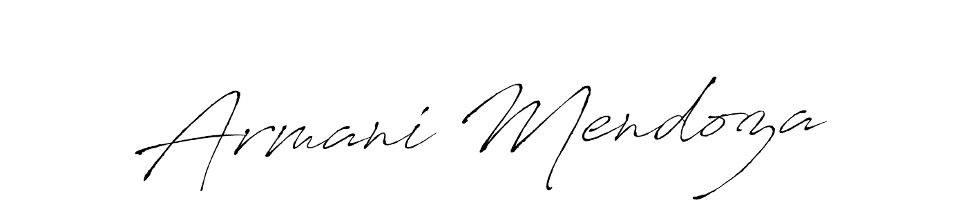 Create a beautiful signature design for name Armani Mendoza. With this signature (Antro_Vectra) fonts, you can make a handwritten signature for free. Armani Mendoza signature style 6 images and pictures png