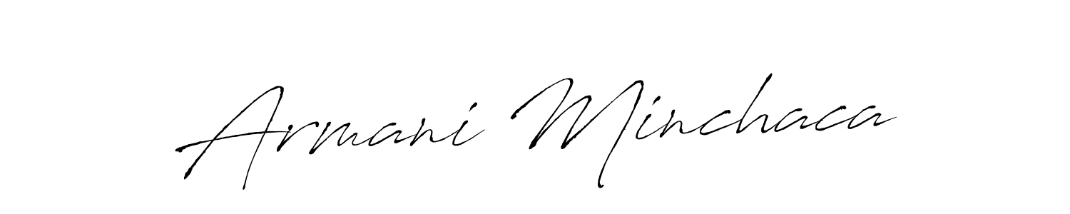 if you are searching for the best signature style for your name Armani Minchaca. so please give up your signature search. here we have designed multiple signature styles  using Antro_Vectra. Armani Minchaca signature style 6 images and pictures png