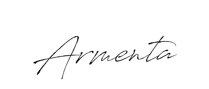 Make a beautiful signature design for name Armenta. With this signature (Antro_Vectra) style, you can create a handwritten signature for free. Armenta signature style 6 images and pictures png
