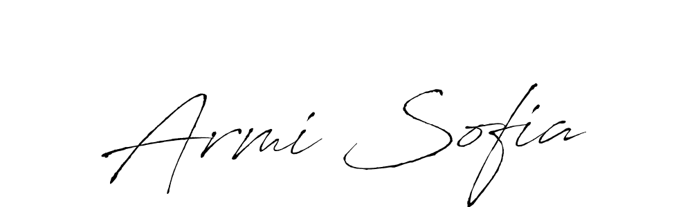 You should practise on your own different ways (Antro_Vectra) to write your name (Armi Sofia) in signature. don't let someone else do it for you. Armi Sofia signature style 6 images and pictures png