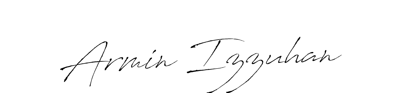 The best way (Antro_Vectra) to make a short signature is to pick only two or three words in your name. The name Armin Izzuhan include a total of six letters. For converting this name. Armin Izzuhan signature style 6 images and pictures png