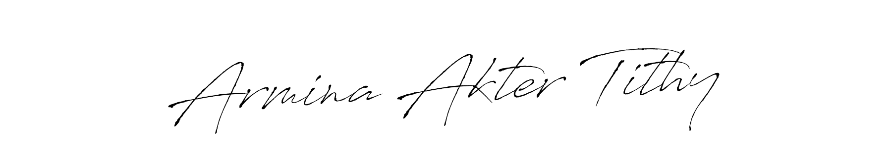 Make a short Armina Akter Tithy signature style. Manage your documents anywhere anytime using Antro_Vectra. Create and add eSignatures, submit forms, share and send files easily. Armina Akter Tithy signature style 6 images and pictures png