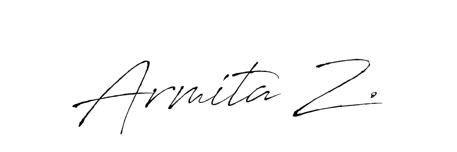 How to make Armita Z. name signature. Use Antro_Vectra style for creating short signs online. This is the latest handwritten sign. Armita Z. signature style 6 images and pictures png