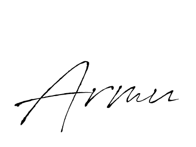 Create a beautiful signature design for name Armu. With this signature (Antro_Vectra) fonts, you can make a handwritten signature for free. Armu signature style 6 images and pictures png