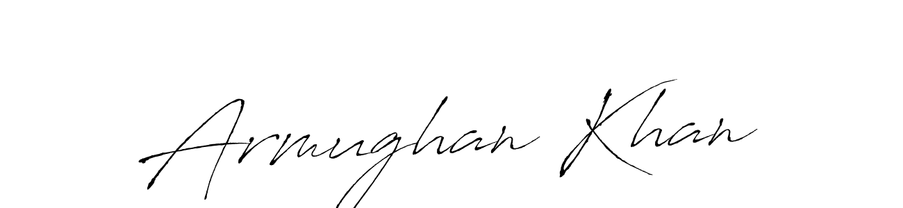 Create a beautiful signature design for name Armughan Khan. With this signature (Antro_Vectra) fonts, you can make a handwritten signature for free. Armughan Khan signature style 6 images and pictures png