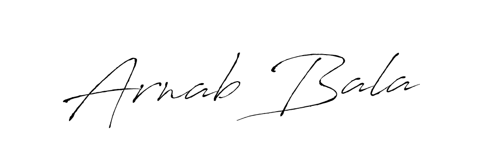 Design your own signature with our free online signature maker. With this signature software, you can create a handwritten (Antro_Vectra) signature for name Arnab Bala. Arnab Bala signature style 6 images and pictures png