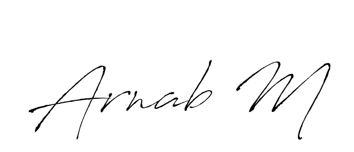 Create a beautiful signature design for name Arnab M. With this signature (Antro_Vectra) fonts, you can make a handwritten signature for free. Arnab M signature style 6 images and pictures png