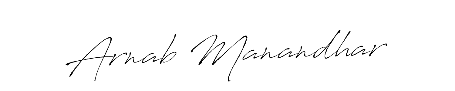 Make a beautiful signature design for name Arnab Manandhar. With this signature (Antro_Vectra) style, you can create a handwritten signature for free. Arnab Manandhar signature style 6 images and pictures png