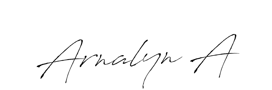 The best way (Antro_Vectra) to make a short signature is to pick only two or three words in your name. The name Arnalyn A include a total of six letters. For converting this name. Arnalyn A signature style 6 images and pictures png