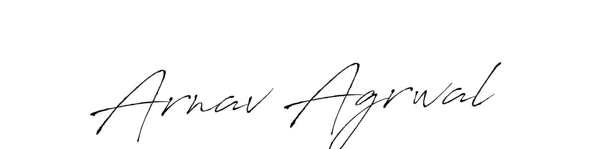 Create a beautiful signature design for name Arnav Agrwal. With this signature (Antro_Vectra) fonts, you can make a handwritten signature for free. Arnav Agrwal signature style 6 images and pictures png