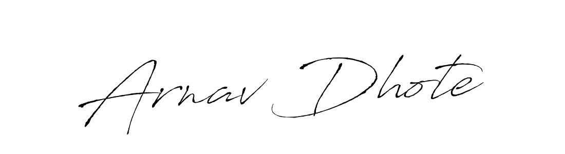 Design your own signature with our free online signature maker. With this signature software, you can create a handwritten (Antro_Vectra) signature for name Arnav Dhote. Arnav Dhote signature style 6 images and pictures png