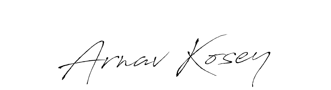 Make a beautiful signature design for name Arnav Kosey. With this signature (Antro_Vectra) style, you can create a handwritten signature for free. Arnav Kosey signature style 6 images and pictures png