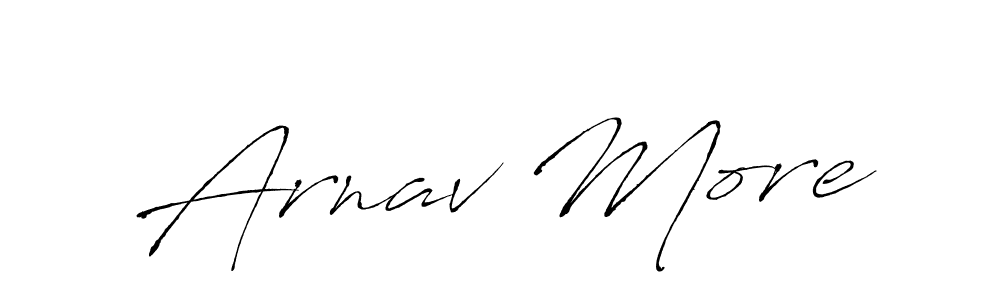 Design your own signature with our free online signature maker. With this signature software, you can create a handwritten (Antro_Vectra) signature for name Arnav More. Arnav More signature style 6 images and pictures png