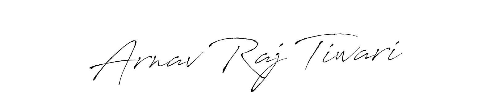 How to make Arnav Raj Tiwari name signature. Use Antro_Vectra style for creating short signs online. This is the latest handwritten sign. Arnav Raj Tiwari signature style 6 images and pictures png