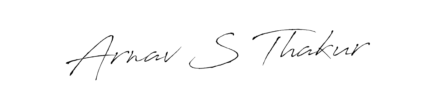 Make a beautiful signature design for name Arnav S Thakur. With this signature (Antro_Vectra) style, you can create a handwritten signature for free. Arnav S Thakur signature style 6 images and pictures png