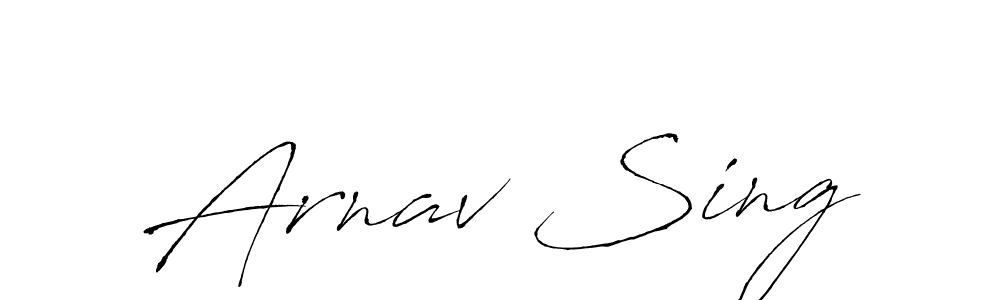 Antro_Vectra is a professional signature style that is perfect for those who want to add a touch of class to their signature. It is also a great choice for those who want to make their signature more unique. Get Arnav Sing name to fancy signature for free. Arnav Sing signature style 6 images and pictures png