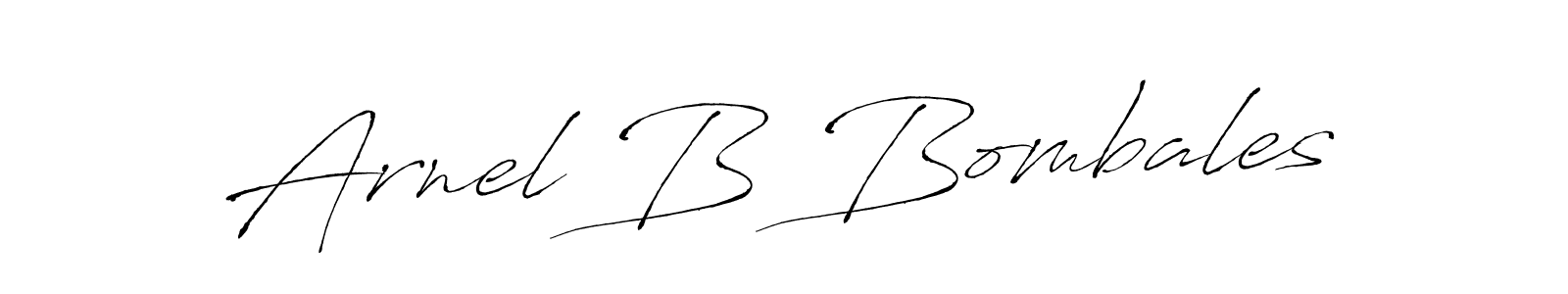 Make a beautiful signature design for name Arnel B Bombales. With this signature (Antro_Vectra) style, you can create a handwritten signature for free. Arnel B Bombales signature style 6 images and pictures png