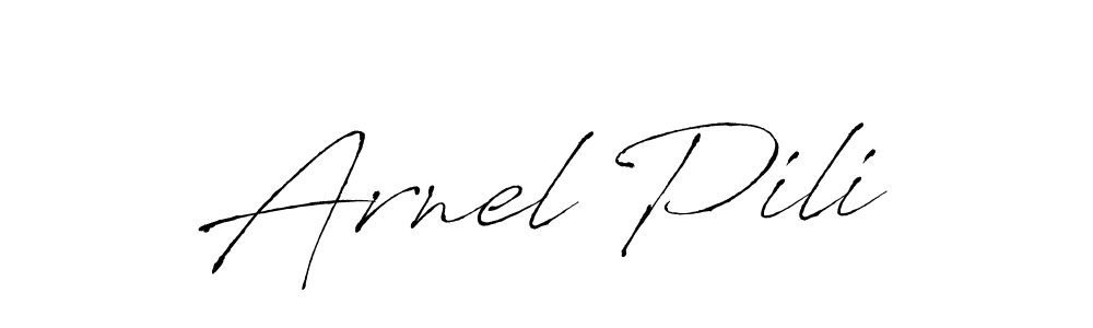 Create a beautiful signature design for name Arnel Pili. With this signature (Antro_Vectra) fonts, you can make a handwritten signature for free. Arnel Pili signature style 6 images and pictures png