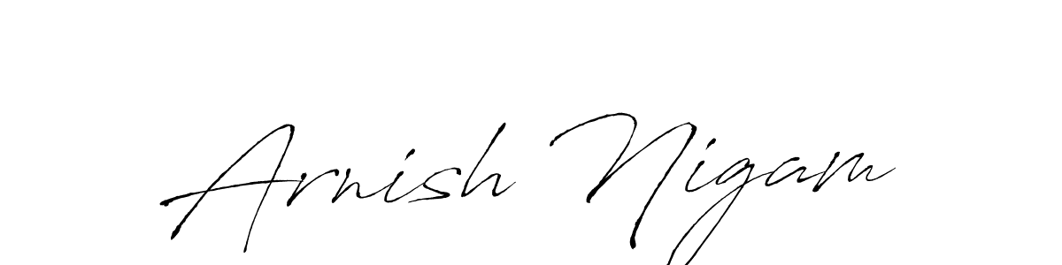 Create a beautiful signature design for name Arnish Nigam. With this signature (Antro_Vectra) fonts, you can make a handwritten signature for free. Arnish Nigam signature style 6 images and pictures png