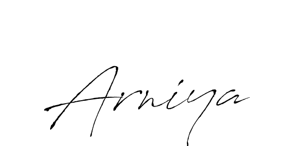 How to make Arniya name signature. Use Antro_Vectra style for creating short signs online. This is the latest handwritten sign. Arniya signature style 6 images and pictures png