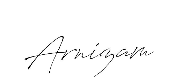Design your own signature with our free online signature maker. With this signature software, you can create a handwritten (Antro_Vectra) signature for name Arnizam. Arnizam signature style 6 images and pictures png