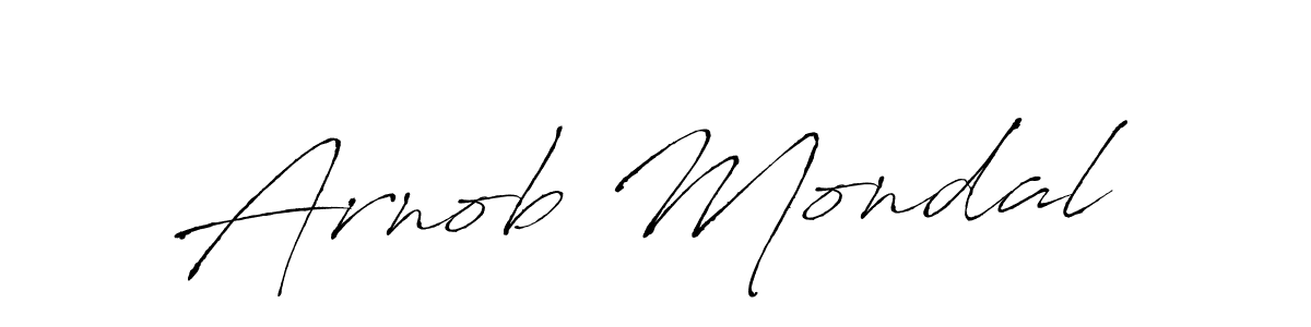 Make a beautiful signature design for name Arnob Mondal. With this signature (Antro_Vectra) style, you can create a handwritten signature for free. Arnob Mondal signature style 6 images and pictures png