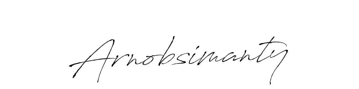 Use a signature maker to create a handwritten signature online. With this signature software, you can design (Antro_Vectra) your own signature for name Arnobsimanty. Arnobsimanty signature style 6 images and pictures png