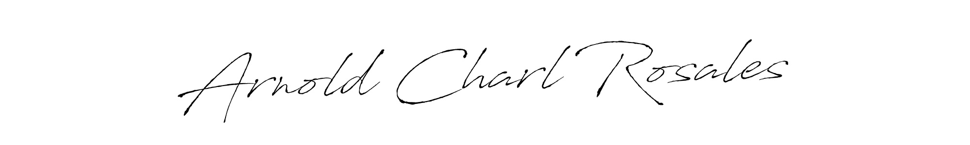 How to make Arnold Charl Rosales name signature. Use Antro_Vectra style for creating short signs online. This is the latest handwritten sign. Arnold Charl Rosales signature style 6 images and pictures png