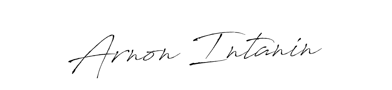 Antro_Vectra is a professional signature style that is perfect for those who want to add a touch of class to their signature. It is also a great choice for those who want to make their signature more unique. Get Arnon Intanin name to fancy signature for free. Arnon Intanin signature style 6 images and pictures png