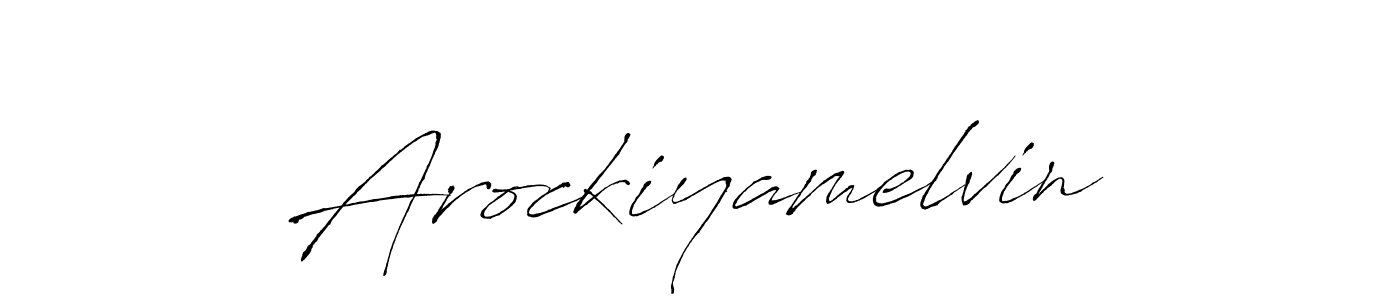 Create a beautiful signature design for name Arockiyamelvin. With this signature (Antro_Vectra) fonts, you can make a handwritten signature for free. Arockiyamelvin signature style 6 images and pictures png