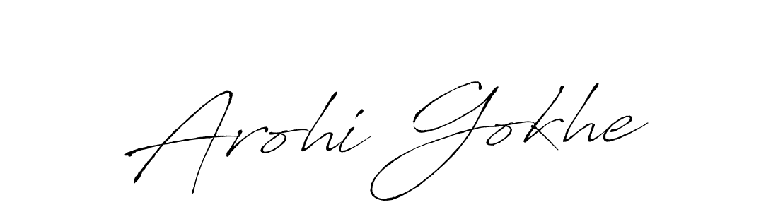 Also You can easily find your signature by using the search form. We will create Arohi Gokhe name handwritten signature images for you free of cost using Antro_Vectra sign style. Arohi Gokhe signature style 6 images and pictures png