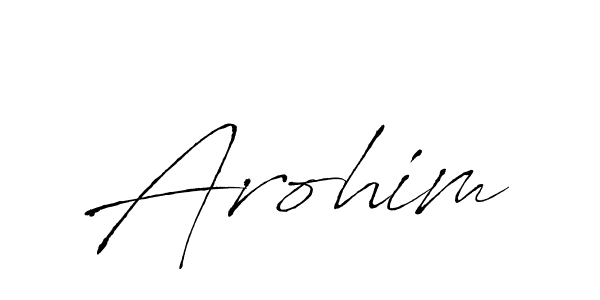 Antro_Vectra is a professional signature style that is perfect for those who want to add a touch of class to their signature. It is also a great choice for those who want to make their signature more unique. Get Arohim name to fancy signature for free. Arohim signature style 6 images and pictures png