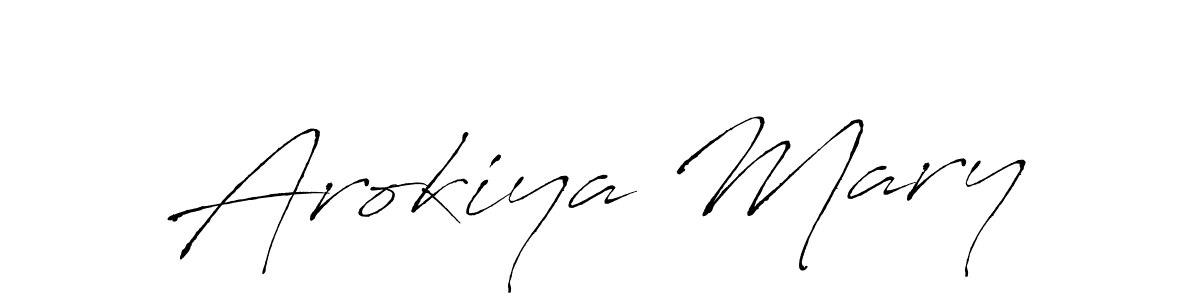 How to make Arokiya Mary name signature. Use Antro_Vectra style for creating short signs online. This is the latest handwritten sign. Arokiya Mary signature style 6 images and pictures png