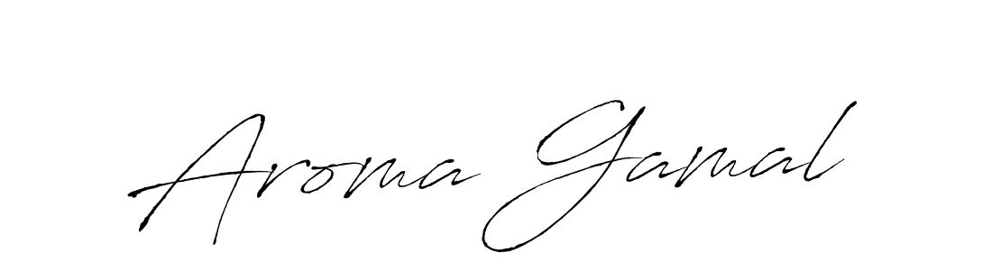 Aroma Gamal stylish signature style. Best Handwritten Sign (Antro_Vectra) for my name. Handwritten Signature Collection Ideas for my name Aroma Gamal. Aroma Gamal signature style 6 images and pictures png