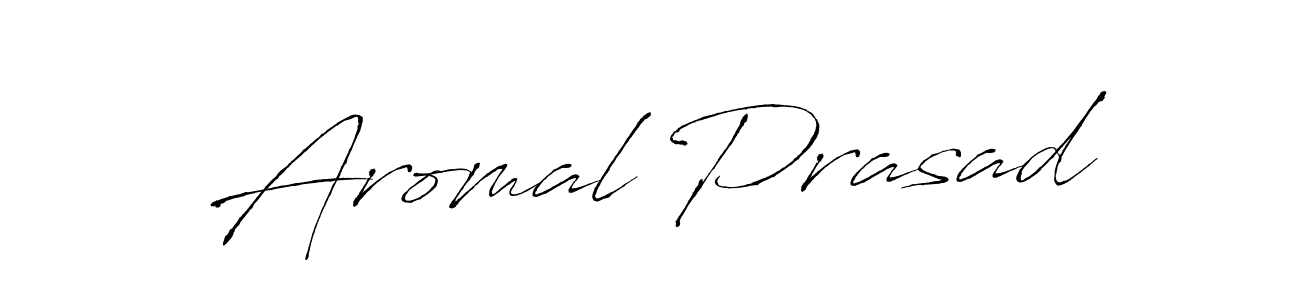 Aromal Prasad stylish signature style. Best Handwritten Sign (Antro_Vectra) for my name. Handwritten Signature Collection Ideas for my name Aromal Prasad. Aromal Prasad signature style 6 images and pictures png