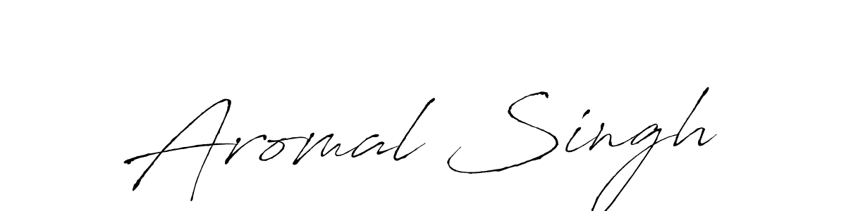 How to make Aromal Singh signature? Antro_Vectra is a professional autograph style. Create handwritten signature for Aromal Singh name. Aromal Singh signature style 6 images and pictures png