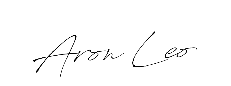 Make a beautiful signature design for name Aron Leo. With this signature (Antro_Vectra) style, you can create a handwritten signature for free. Aron Leo signature style 6 images and pictures png