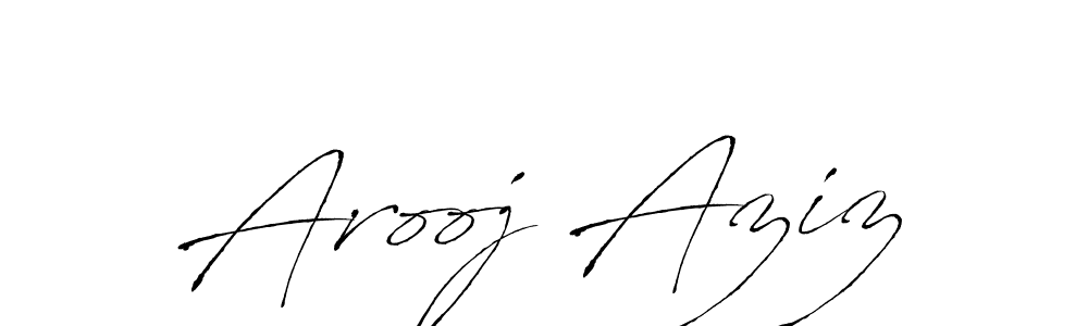 Create a beautiful signature design for name Arooj Aziz. With this signature (Antro_Vectra) fonts, you can make a handwritten signature for free. Arooj Aziz signature style 6 images and pictures png