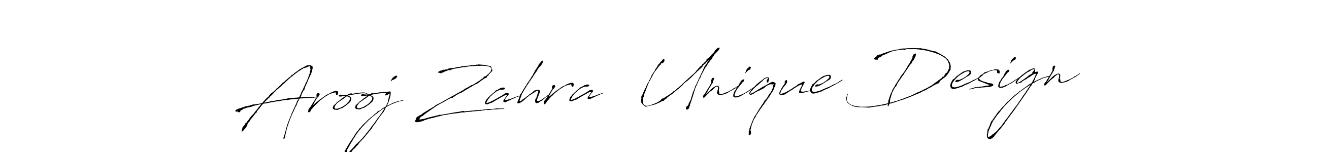 Also You can easily find your signature by using the search form. We will create Arooj Zahra  Unique Design name handwritten signature images for you free of cost using Antro_Vectra sign style. Arooj Zahra  Unique Design signature style 6 images and pictures png