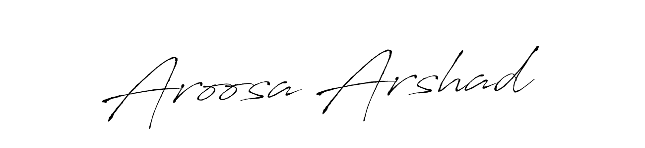 You can use this online signature creator to create a handwritten signature for the name Aroosa Arshad. This is the best online autograph maker. Aroosa Arshad signature style 6 images and pictures png