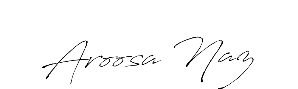 How to make Aroosa Naz signature? Antro_Vectra is a professional autograph style. Create handwritten signature for Aroosa Naz name. Aroosa Naz signature style 6 images and pictures png