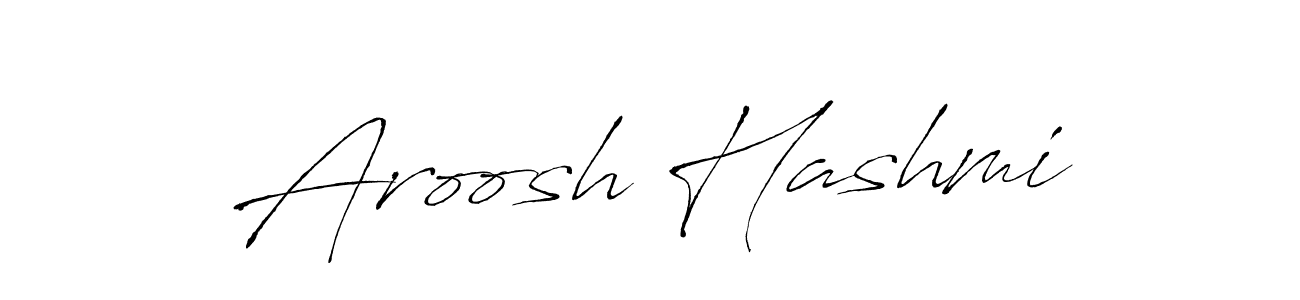 The best way (Antro_Vectra) to make a short signature is to pick only two or three words in your name. The name Aroosh Hashmi include a total of six letters. For converting this name. Aroosh Hashmi signature style 6 images and pictures png