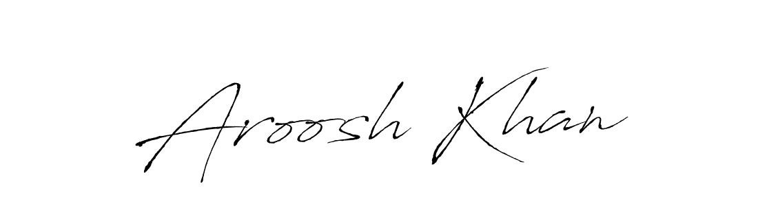 Also You can easily find your signature by using the search form. We will create Aroosh Khan name handwritten signature images for you free of cost using Antro_Vectra sign style. Aroosh Khan signature style 6 images and pictures png