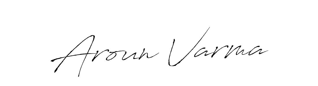 Aroun Varma stylish signature style. Best Handwritten Sign (Antro_Vectra) for my name. Handwritten Signature Collection Ideas for my name Aroun Varma. Aroun Varma signature style 6 images and pictures png