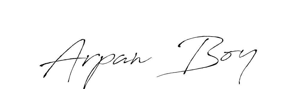 Arpan  Boy stylish signature style. Best Handwritten Sign (Antro_Vectra) for my name. Handwritten Signature Collection Ideas for my name Arpan  Boy. Arpan  Boy signature style 6 images and pictures png