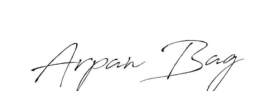 Design your own signature with our free online signature maker. With this signature software, you can create a handwritten (Antro_Vectra) signature for name Arpan Bag. Arpan Bag signature style 6 images and pictures png