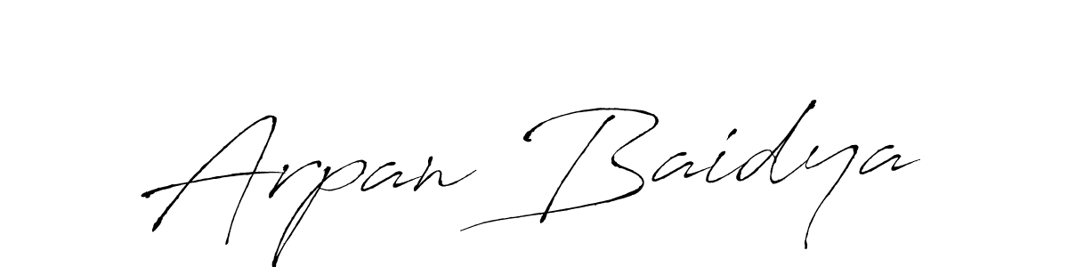 How to make Arpan Baidya signature? Antro_Vectra is a professional autograph style. Create handwritten signature for Arpan Baidya name. Arpan Baidya signature style 6 images and pictures png