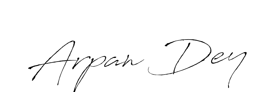 Design your own signature with our free online signature maker. With this signature software, you can create a handwritten (Antro_Vectra) signature for name Arpan Dey. Arpan Dey signature style 6 images and pictures png